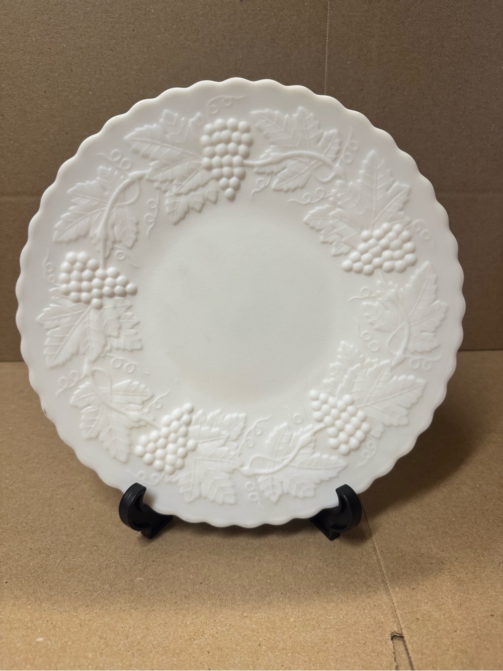 Imperial Glass “Vintage Grape” Satin Luncheon Plate